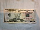 New Listing$*50 Dollar Star Note Serious # 2013 Old Bill Low Serial No. Good Conditions