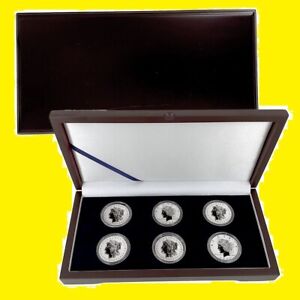 2022 MORGAN & Peace Dollar  6 coins set 6 oz with GIFT box mint 3.5k FIJI