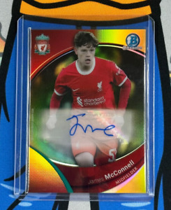 New Listing2023-24 Topps Chrome Liverpool James McConnell Bowman RC Yellow Auto /75 Rookie