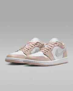 Nike Women's Air Jordan 1 Low Bone White Pink DC0774-120 Shoes NEW