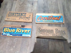 Lot 4 Vintage Wood Advertising Box Crate Ends Crafts Wall Hanging