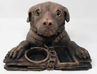 Vintage Dog Humidor Tobacco Smoking Pipe Stand Black Forest Figural Rare Jar M23