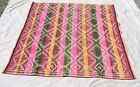 Vintage Peruvian Style Hand-woven Textile Rug / Wall Hanging 65”x 60” Geometric