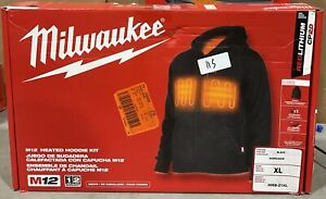 USED Milwaukee 306B-21XL Men's M12 Heated Hoodie Kit Size XL Black