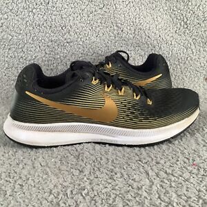 Nike Air Zoom Shoes Women's Size 8.5 Black Gold  Pegasus 34 Running  880560-009