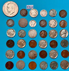 New ListingStarter coin lot of 36 OLD U.S. coins 1867 Two Cent Penny, Silver Dime & More