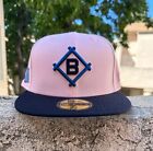 New Era Pink Brooklyn Dodgers Cooperstown Patch 59fifty Fitted Hat
