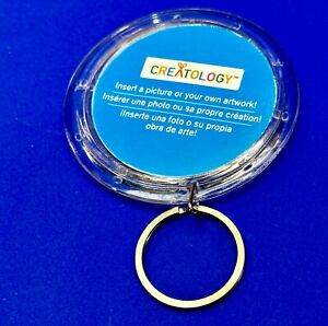 Custom Insert Your Own Picture Keychain - Round Key Ring Chain by Creatology