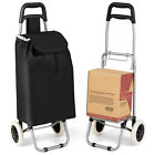 Folding Shopping Cart Trolley Dolly for Grocery w/32.8 L Capacity Removable Bag