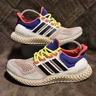 Mens Adidas Ultra 4D 'White Solar Red' Purple Sneakers Casual Gym GX6364 Sz 12.5