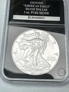 2018 W American Eagle Uncirculated with Genuine 1 OZ 0.999 Pure Silver Burnished