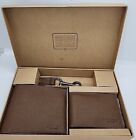 NEW Coach Boxed 3-in-1 Wallet Gift Set Dard Saddle #64118