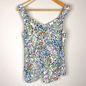 Cabi Floral Rotation V-Neck Tank Top Women's Small 5917 Lightweight Cottagecore
