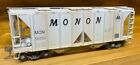 Bowser ACF 70ton 2-bay Covered Hopper Monon (Gray Paint) Weathered HO Scale