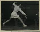 1941 Press Photo Alice Marble in tennis action at New York does a backhand