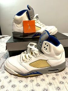 Air Jordan 5 Nike Retro Men's Size 9 Blue Grey White 136027-142 2006