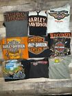 Lot 9 Harley Davidson Tops T-Shirts Adult Resell Biker Motorcycle Graphic Logo