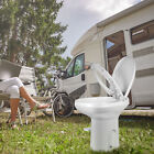 Portable RV Toilet High Low Profile Gravity Camper Toilet with Foot Pedal Flus