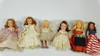 6 Old Vintage Dolls LOT - Dirty & Dusty Dolls With no Names - Moving Eyes