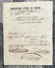 New ListingPeru 1855 Postal Receipt Lima to Pasco- Signed by Davila Condemarin