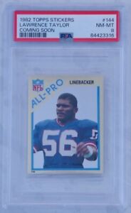 1982 Topps Stickers Lawrence Taylor Sticker Rookie RC #144 PSA 8 NM-MT HOF