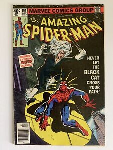 AMAZING SPIDER-MAN #194 7.5 VF- 1979 NEWSSTAND 1ST APPEARANCE OF BLACK CAT