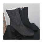 WOMENS A NEW DAY Faux Suede Ankle High Black Boots Size 7