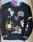 Hello Kitty And Friends Hybrid Black Sweatshirt NWT Ladies Small