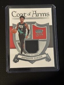2022/23 Panini Crown Royale Anfernee Simons Coat Of Arms Patch Game Worn Blazers