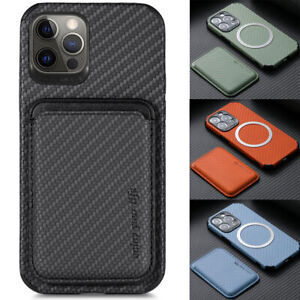 For Mag Safe Magnetic Wallet Case For iPhone 14 13 12 15 Pro Max XR 8 Card Cover
