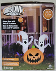 4.5' Self-Inflatable Halloween Lighted Ghost Duo in Jack O' Lantern Yard Decor