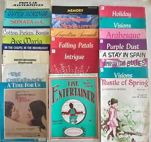 Lot of 23 Vintage Sheet Music Piano - From the 1960's through the 1980's