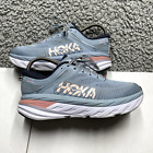 HOKA One One Bondi 7 Womens Size 9 Blue + Pink/Orange Trail Running Shoes Flawed