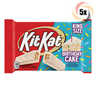 5x Packs Kit Kat Birthday Cake White Chocolate Wafer Candy Bars | King Size 3oz