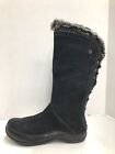 Womens Winter Warm Faux Fur Lined Snow Boots Waterproof Lace-up Mid Calf Boots 9