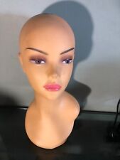 Vintage  Mannequin Head Off Set Design In very good shape 18.5 Inches Tall. #04