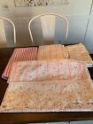 Lot of  Vintage Pink Roses sheets And Pillowcases