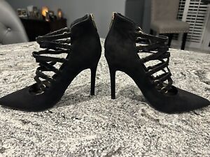 Guess black High strappy heels size 9 - Super Cute! Worn Once