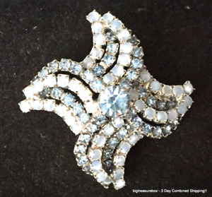 Vintage Brooch Pin Silver Rhinestone Silver tone Jewelry lot y