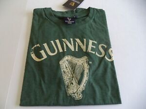 Irish Guinness T Shirt Green Dublin beer stout adult men's Ireland pint cotton