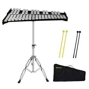ENNBOM 32 Notes Glockenspiel Kit Xylophone Bell Percussion Instrument Set wit...