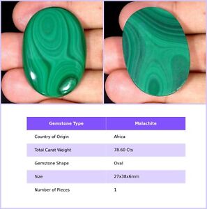 Natural African Malachite Cabochon Loose Gemstone For Jewelry