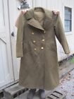 WWII U.S. Army Trench Coat Overcoat Heavy Wool Olive Green Trenchcoat B6853