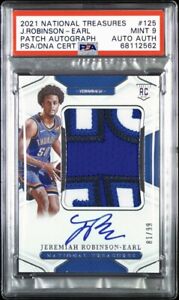 2021-22 National Treasures JEREMIAH ROBINSON-EARL Auto PSA 9 RC /99 RPA Patch 8