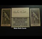 1916 Babe Ruth Rookie Vintage Style Promo Cards Set of 2 Different Backs MLB HOF