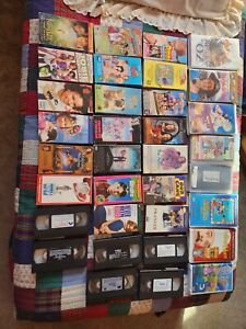Large Lot Of 34 VHS Family And Children's Videos Vintage