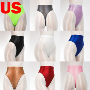 US Women's Shiny Shorts Bottoms High Cut Briefs Dance Underwear Shorts Hot Pants