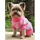 Pink Snowflake & Hearts Doggie Design Dog Sweater  Sizes XXS XS S M L XL 2XL 3XL