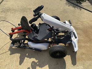 Hyper GoGO  Go-Kart, White, ready for a hov-board to be attached