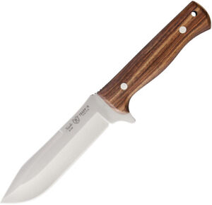 Nieto Trapper Brown Smooth Wood Stainless Steel Fixed Blade Knife 2135M